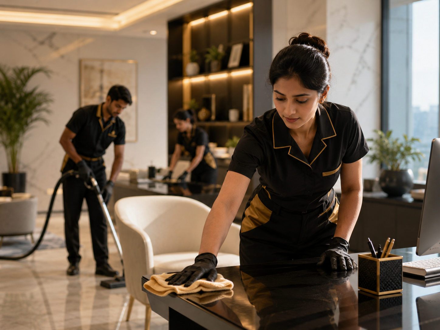 Office and villa cleaning team